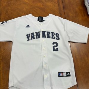 Derek Jeter White Yankees Jersey Size: L